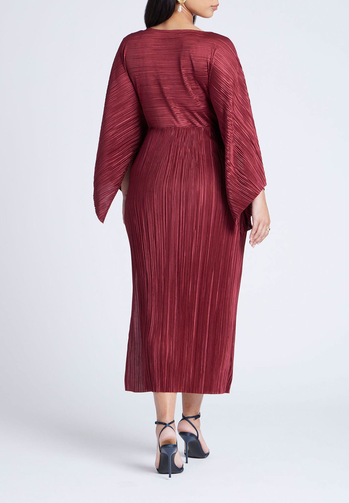 Cape Effect Plisse Dress - image 2