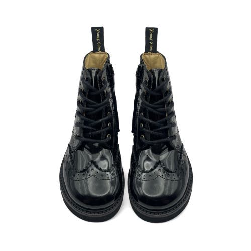 Young Soles Sidney Brogue Boot In Black