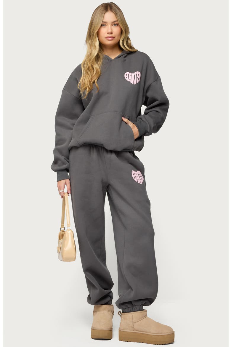 Major Love Fleece Logo Graphic Sweatpants, Alternate, color, DARK-GRAY