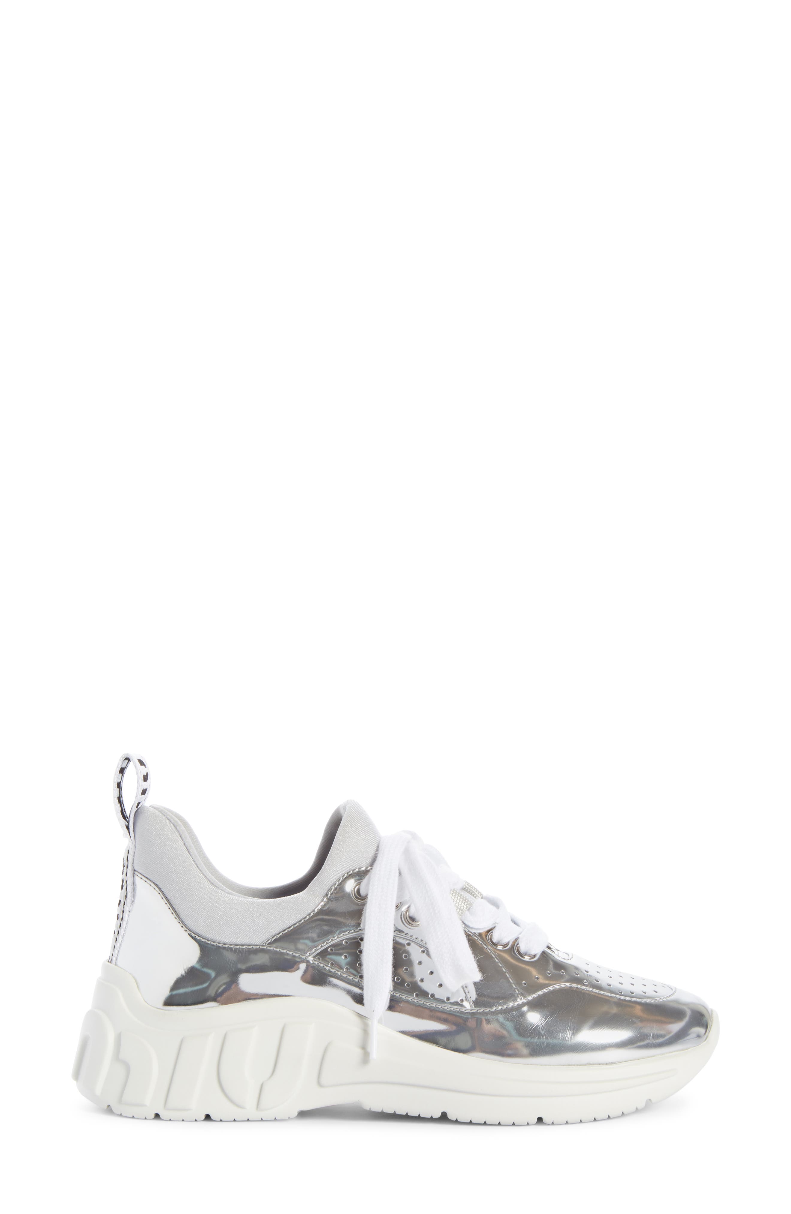 Miu Miu Logo Sole Sneaker, Alternate, color, 