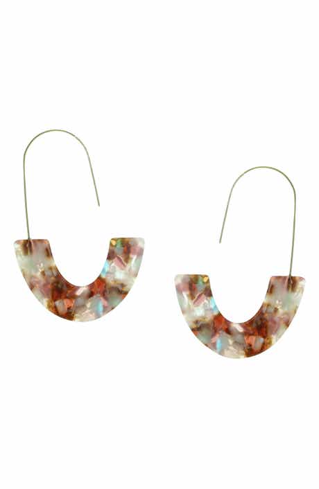 OLIVIA WELLES Tabby Resin Drop Earrings