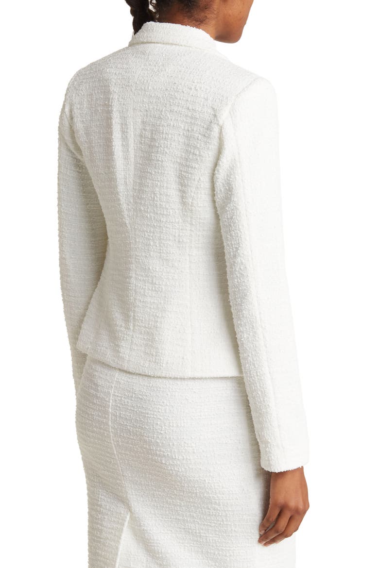 Bouclé Tweed Knit Blazer, Alternate, color, CREAM