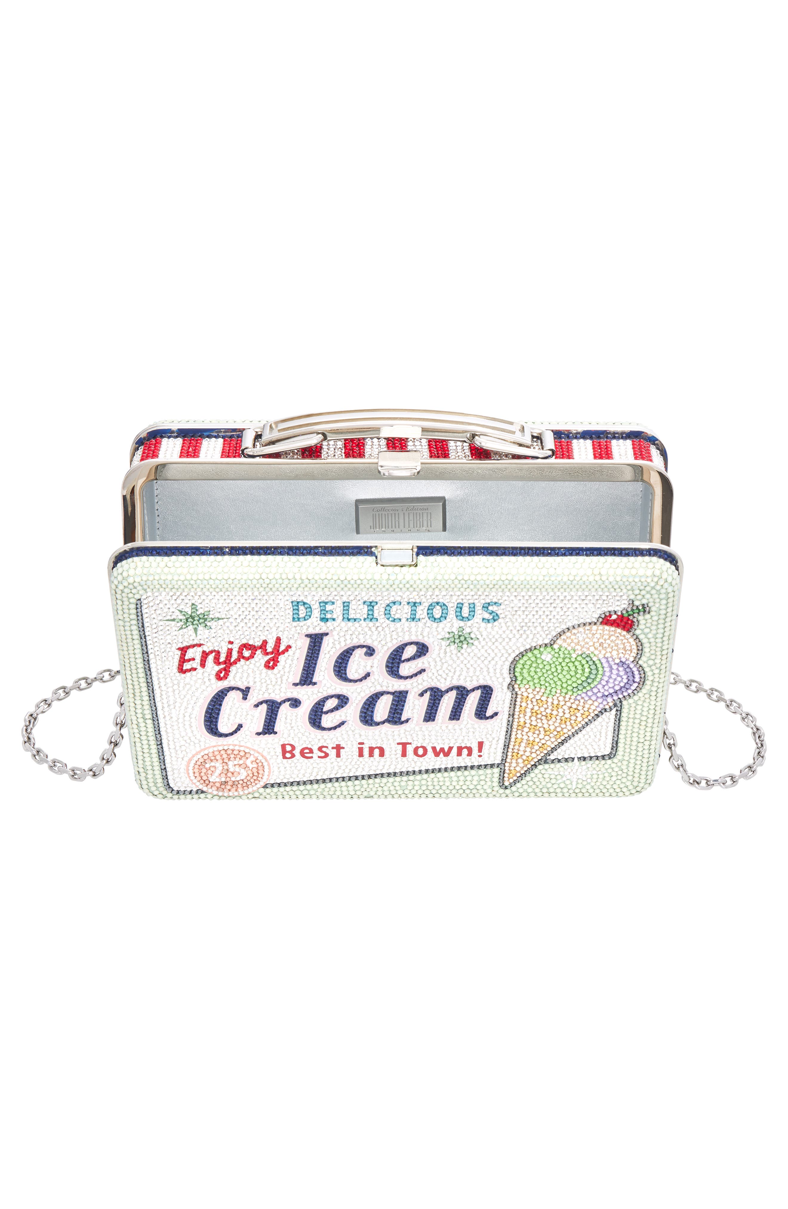 Judith Leiber Best Ice Cream Lunchbox Crystal Clutch, Alternate, color, 