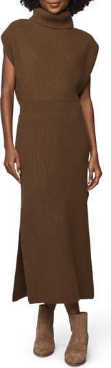 sweater dress bodycon Camel Cold Shoulder Sweater Dress – Ribbed Bodycon Mini by Honey Punch
