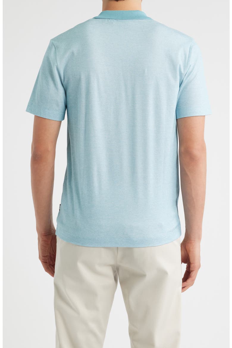 Pye Textured Johnny Collar Polo, Alternate, color, LIGHT BLUE