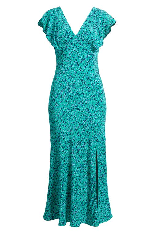 Rails Dina Flutter Sleeve Midi Dress In Green Speckled