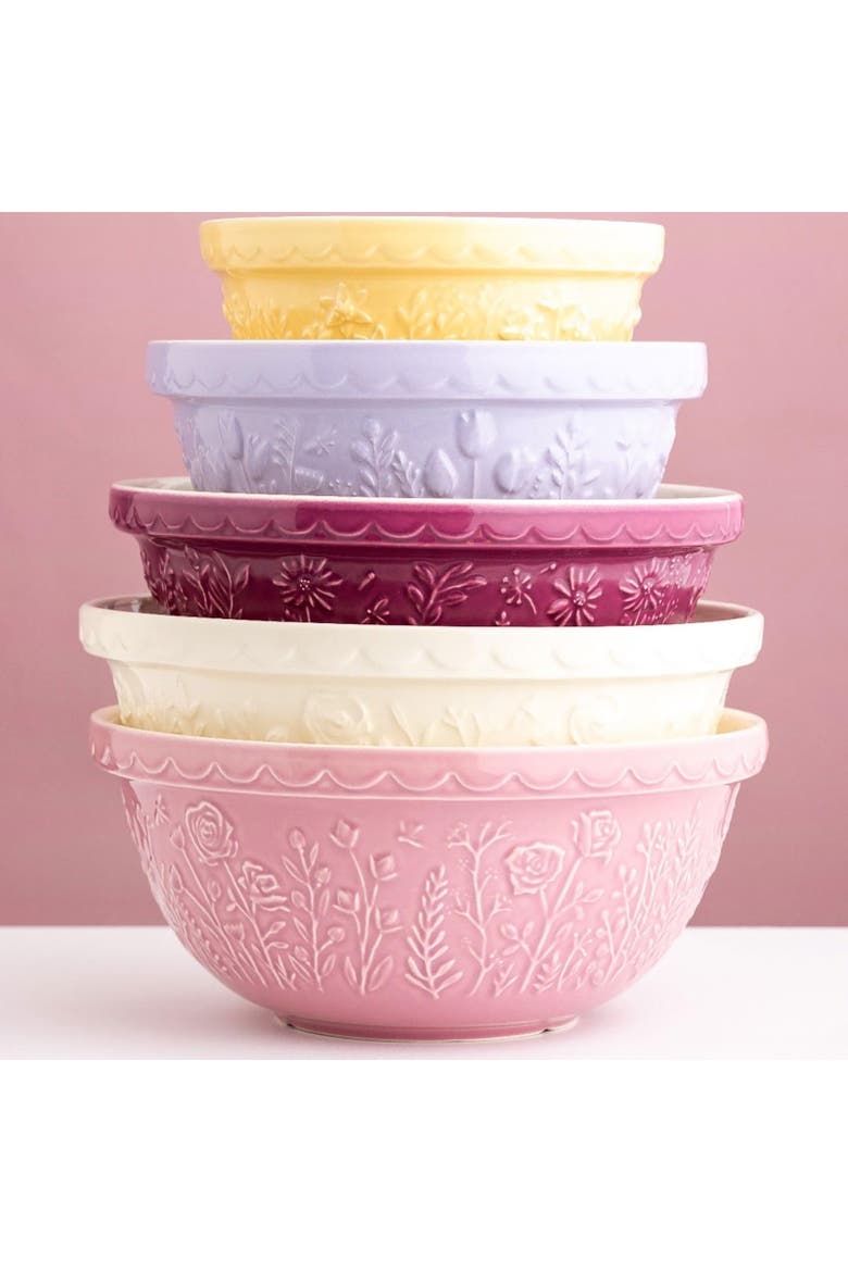 In The Meadow Rose Size 12 Mixing Bowl, 4.25 Quart, Pink, Alternate, color, Pink