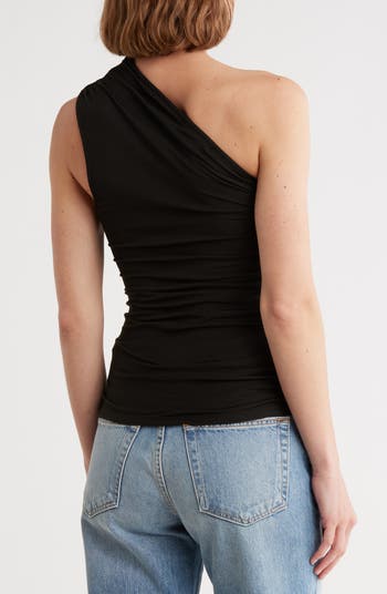 Ruched One-Shoulder Top