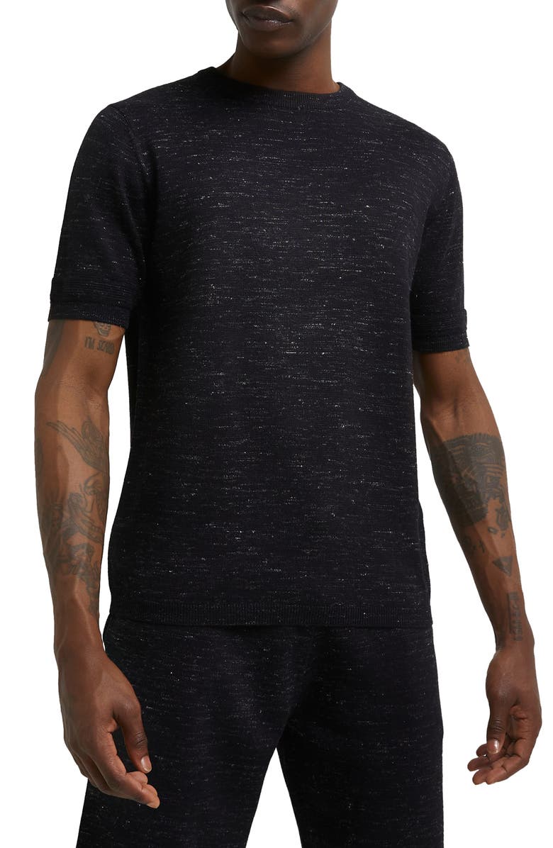 River Island Short Sleeve Sweater, Main, color, 