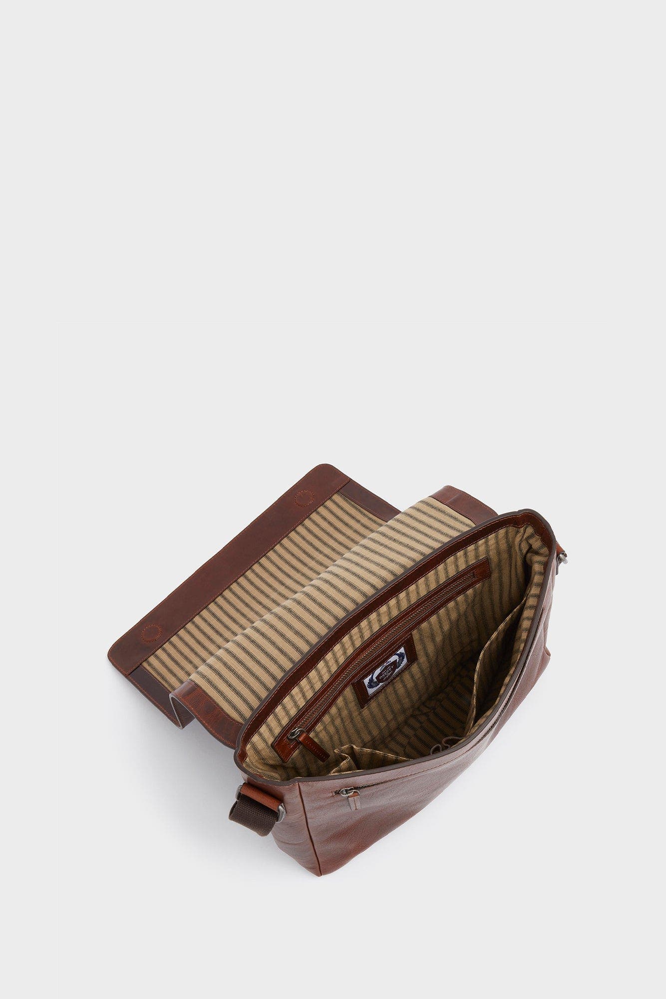 Osprey London The Smithy Large Leather Messenger Bag, Alternate, color, Cognac