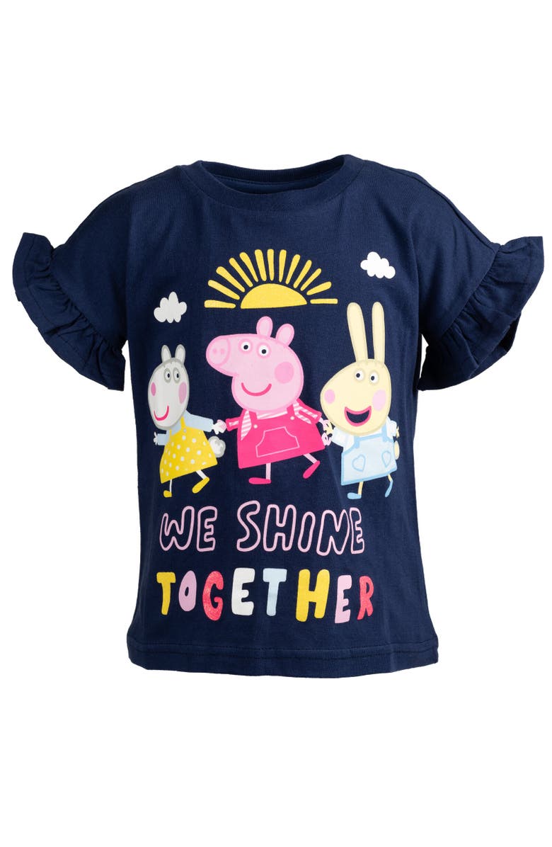 Peppa Pig 2-Pack T-Shirts, Alternate, color, Navy Blue / Pink