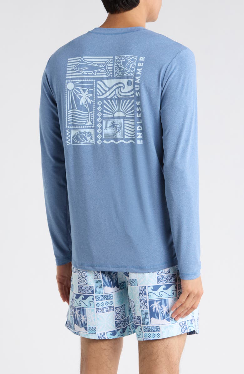 Vintage Summer Graphic UPF 50+ Sunshirt, Alternate, color, Denim