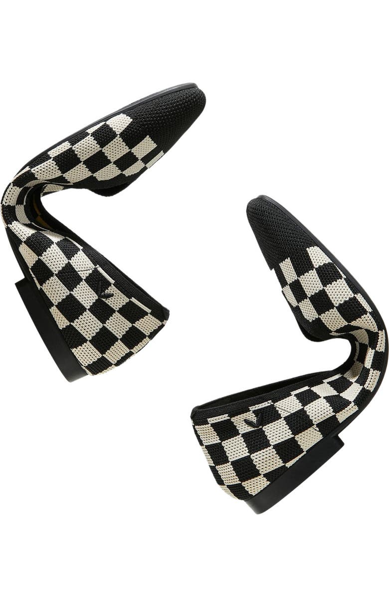 VIVAIA Square-Toe V-Cut Flats, Alternate, color, Checker