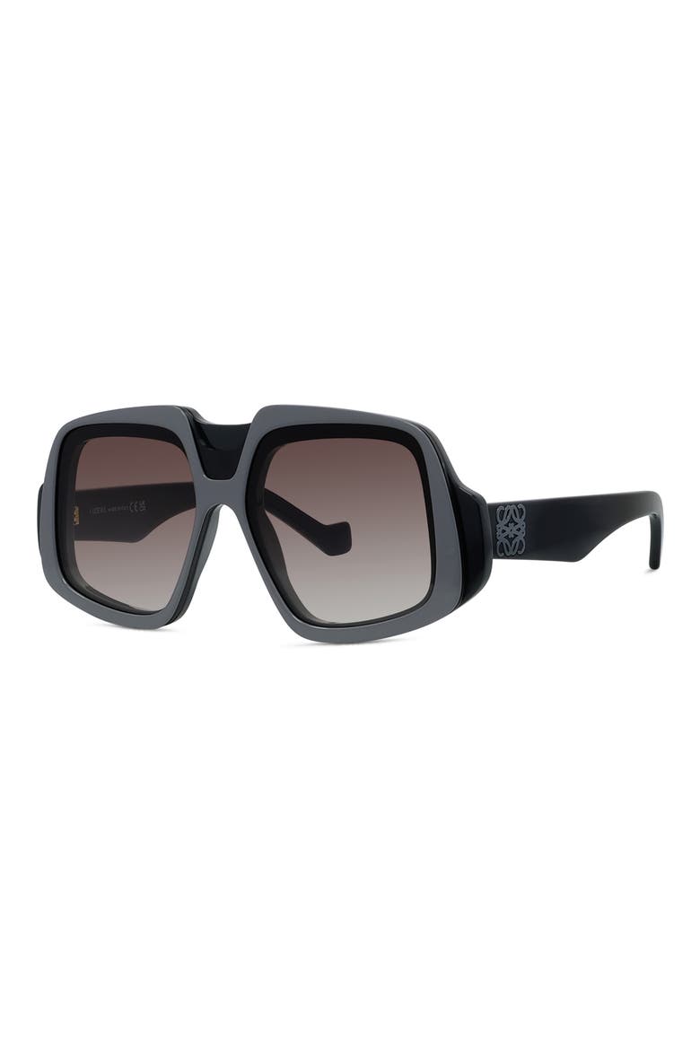 Anagram 61mm Gradient Geometric Sunglasses, Alternate, color, SBLK/BORDG