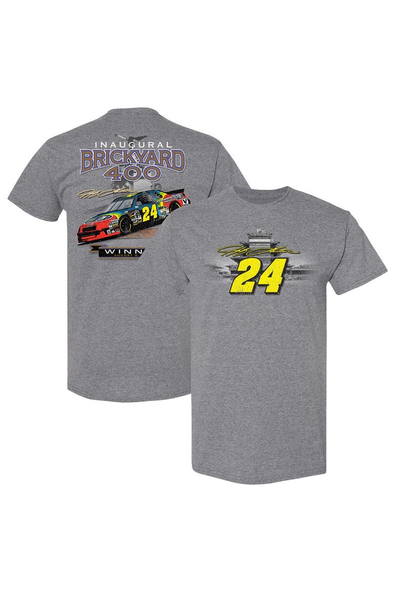 Men's Hendrick Motorsports Team Collection Heather Charcoal Jeff Gordon 1994 Indy Brickyard 400 Winner T-Shirt, Main, color, Heather Charcoal