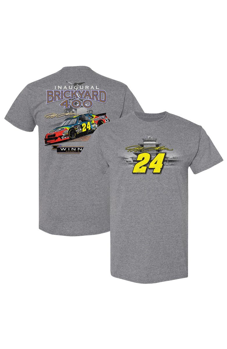 HENDRICK MOTORSPORTS TEAM COLLECTION Men's Hendrick Motorsports Team Collection Heather Charcoal Jeff Gordon 1994 Indy Brickyard 400 Winner T-Shirt, Main, color, Heather Charcoal