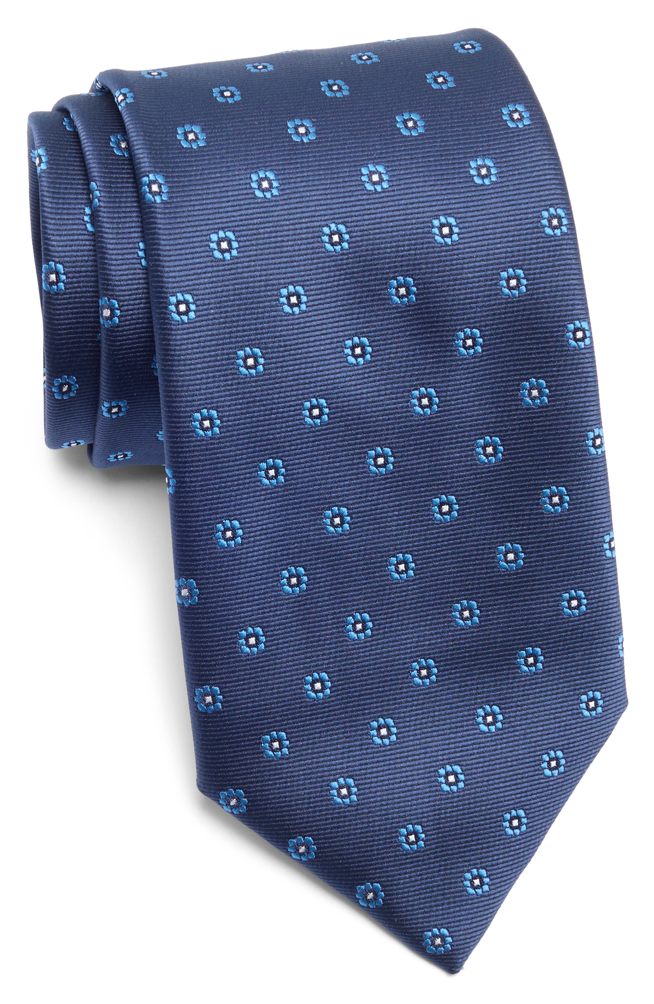 TOM BAINE Floral Jacquard Tie