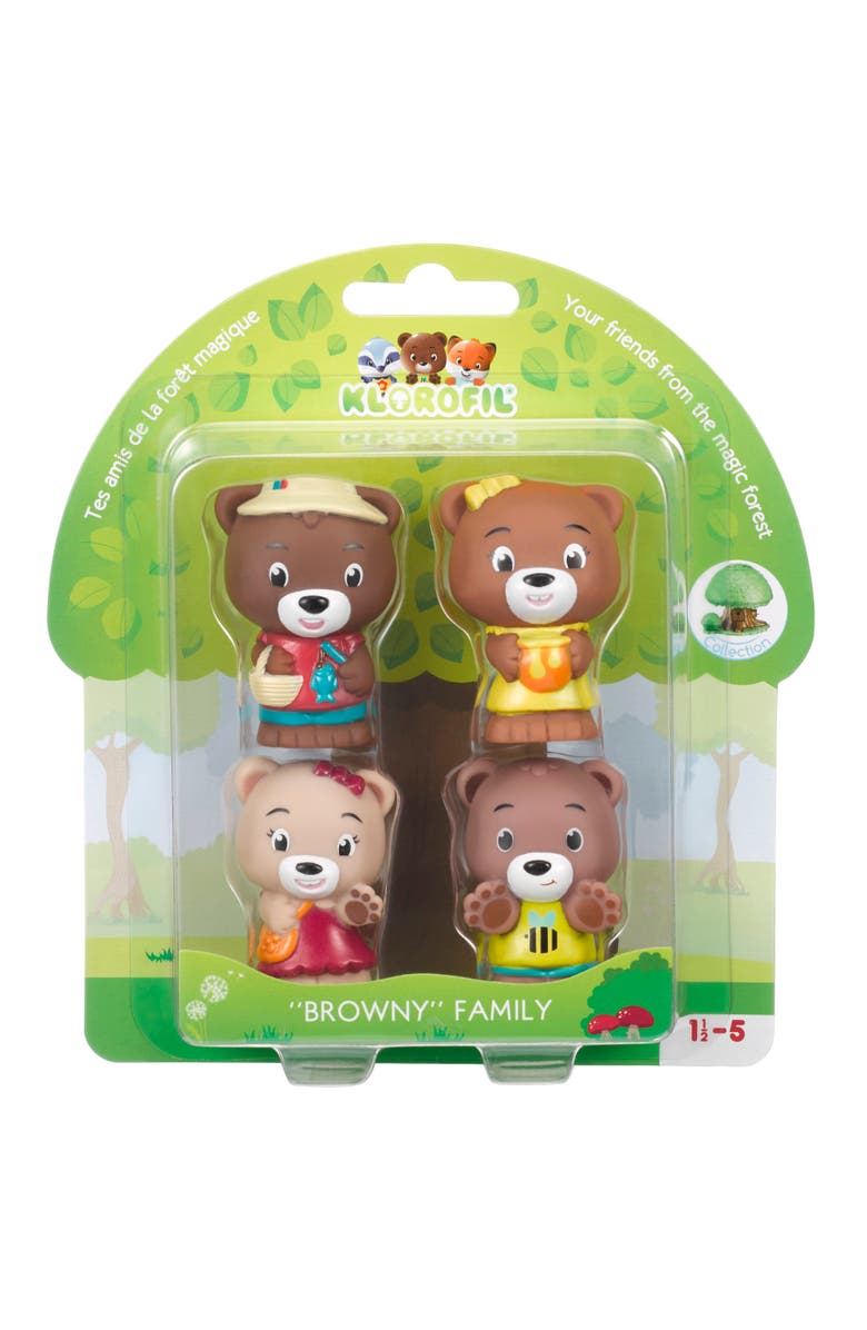Timber Tots Browny Family 4 Bear Figurines, 1.752", Nature Playset, Alternate, color, Multicolored