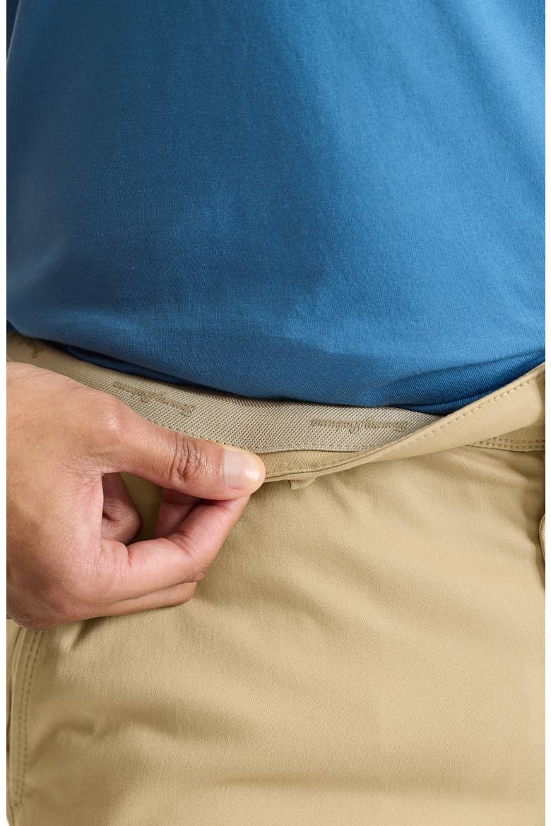 Boracay® Island Flat Front Stretch Shorts, Alternate, color, STONE KHAKI