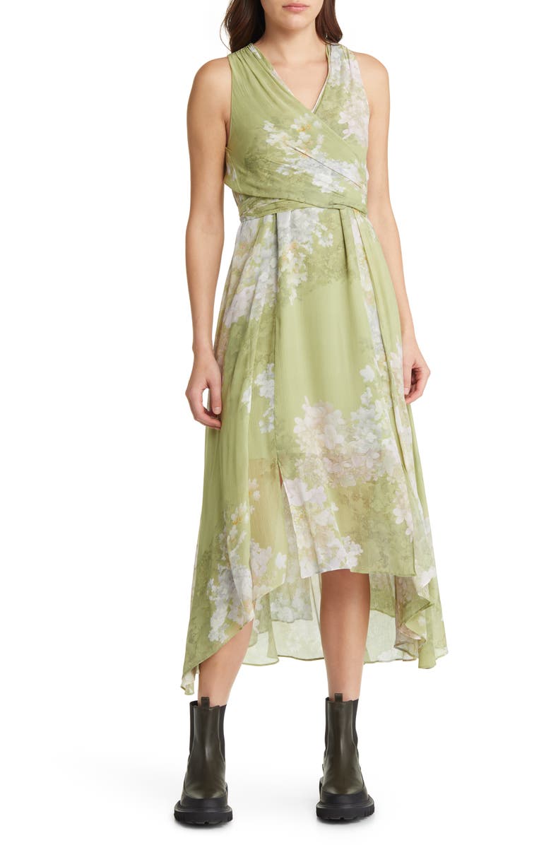 AllSaints Capri Venetia Floral Sleeveless Shift Dress, Main, color, 