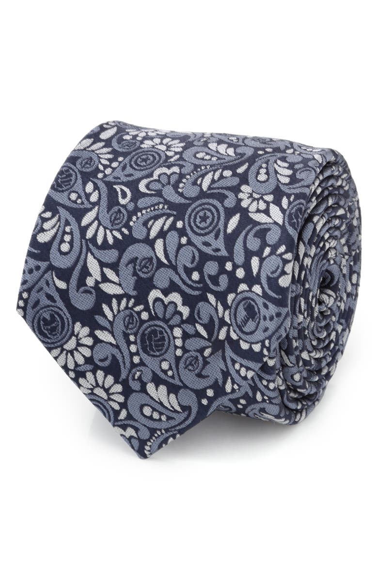 Cufflinks, Inc. x Marvel Avengers Paisley Silk Tie, Alternate, color, Navy