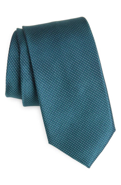 Haskin Textured Solid Silk Tie