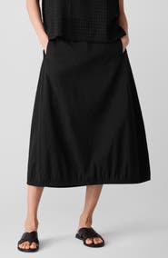 Eileen Fisher Stretch Organic Cotton Lantern Skirt