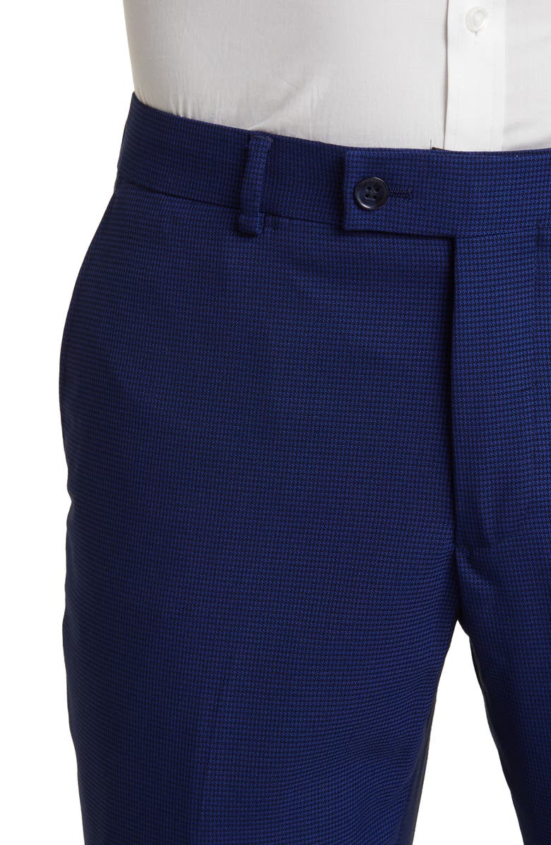 SAVILE ROW CO Brixton Navy Blue Two Button Peak Lapel Suit, Alternate, color,