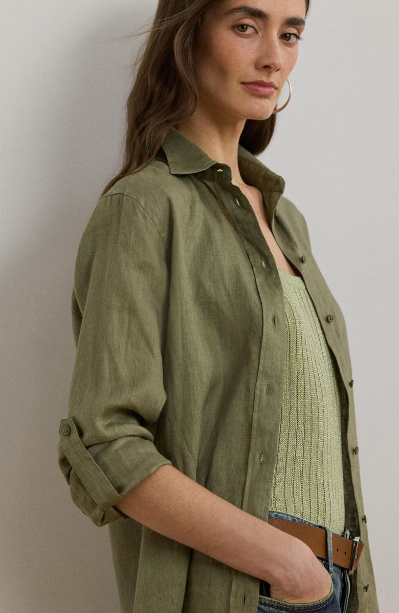 Lauren Ralph Lauren Relaxed Fit Linen Shirt, Alternate, color, 