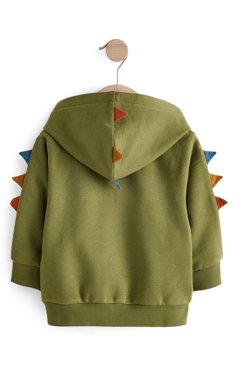 NEXT Kids' Dinosaur Spike Zip-Up Hoodie, Alternate, color, 