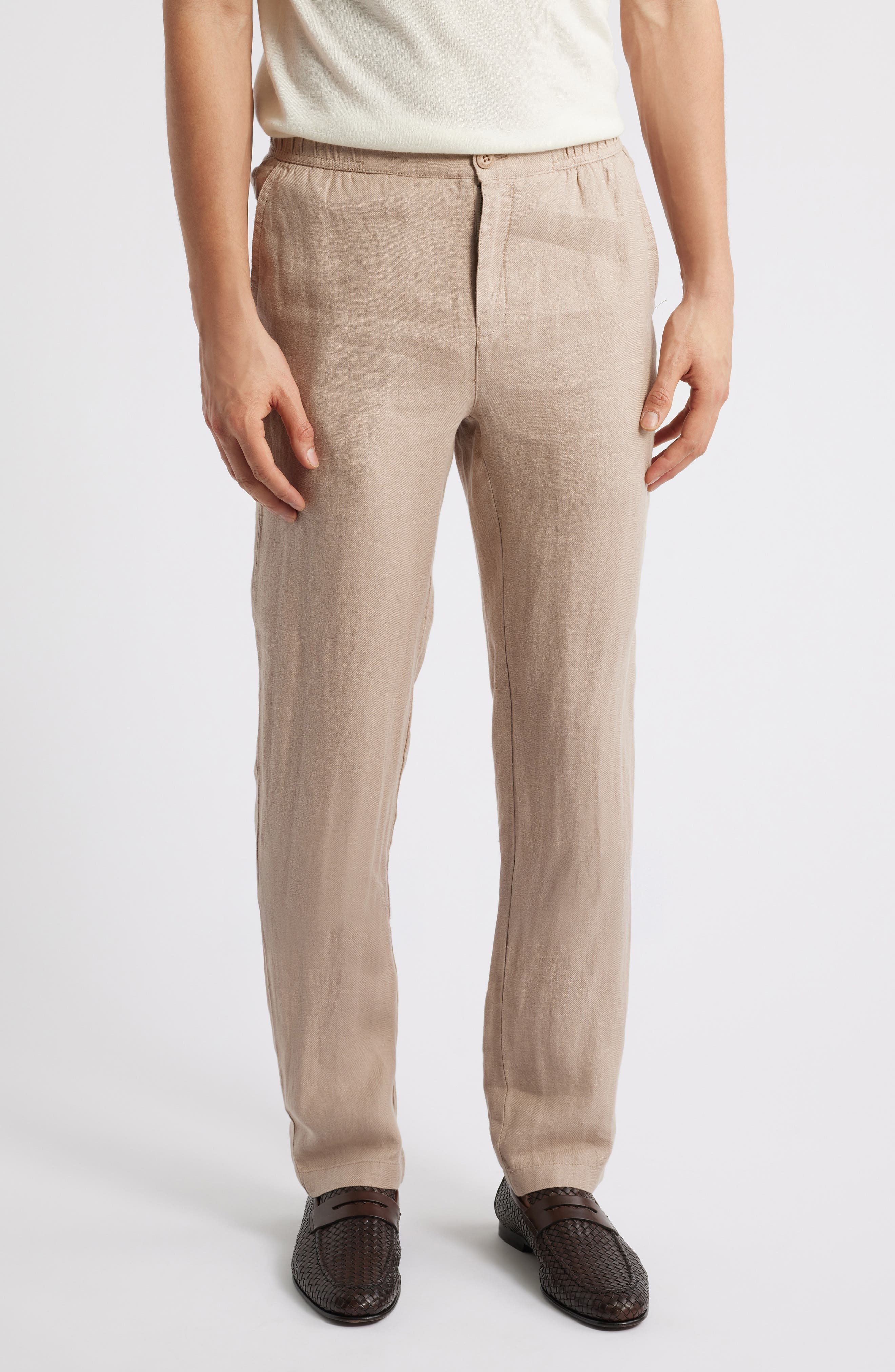 Bugatchi Tristan Drawstring Linen Pants