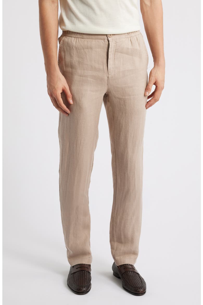 Tristan Drawstring Linen Pants, Main, color, SAND
