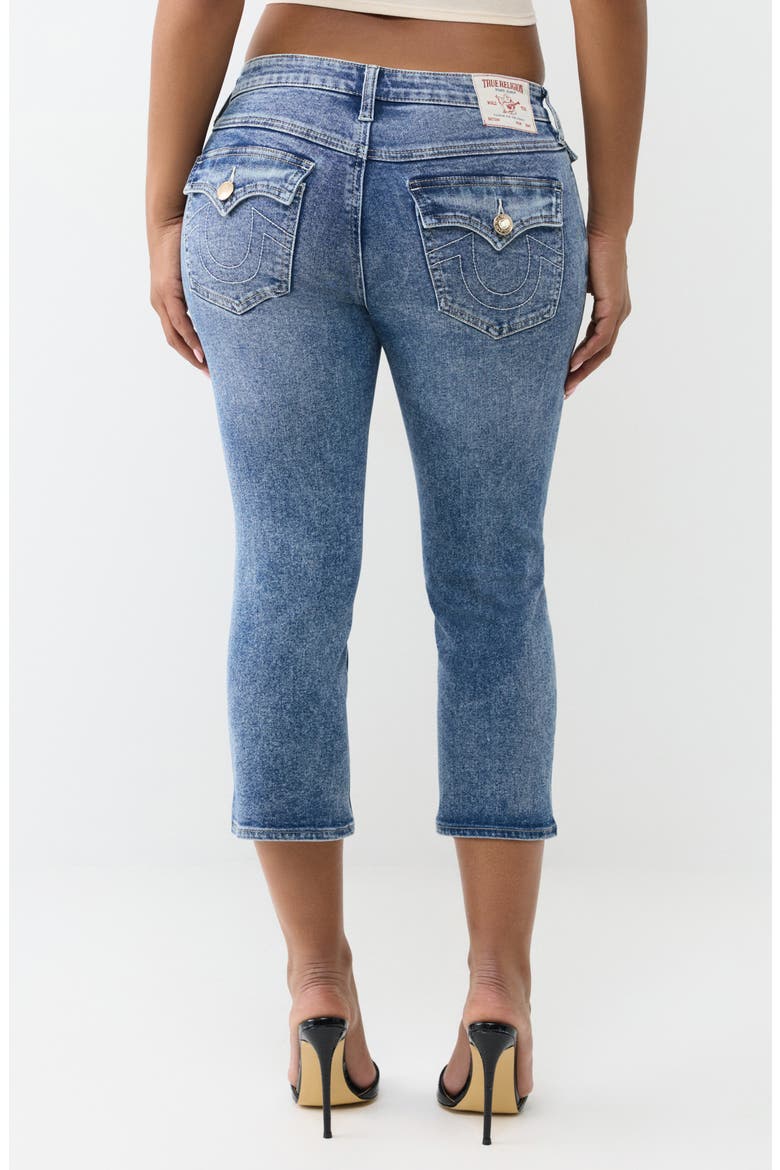 Flare Flap Pocket Capri Jeans, Alternate, color, MEDIUM AVENTURINE BLUE WASH