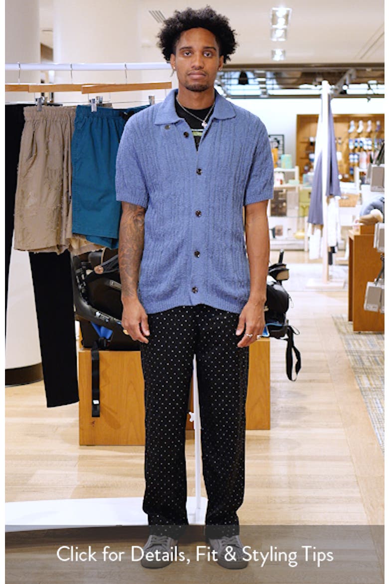 Zefi Salamanca Texture Knit Short Sleeve Button-Up Shirt video