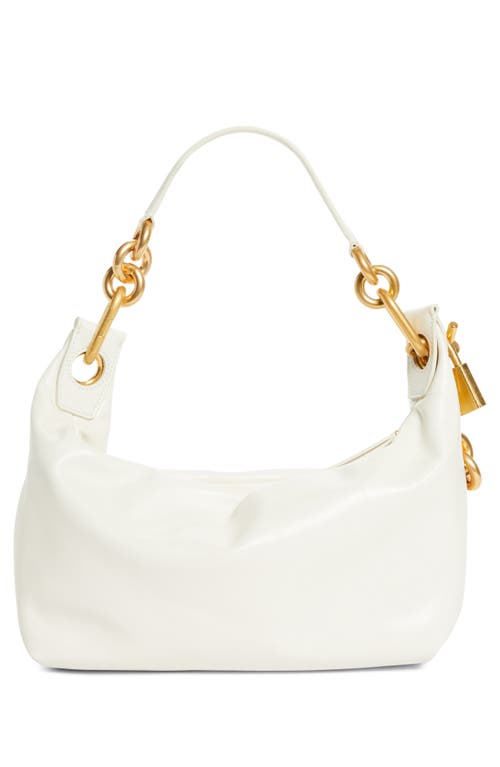 Balmain Medium Sync Leather Hobo Bag