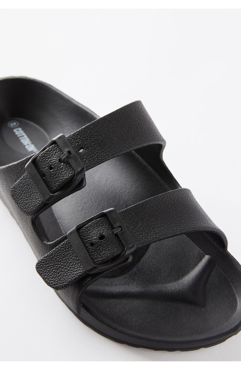 Cotton On Men's Eva Double Buckle, Alternate, color, Black