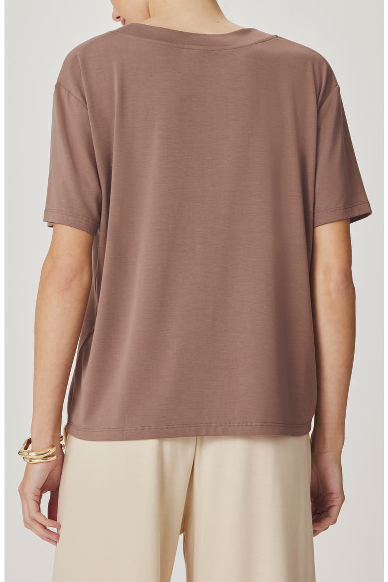 Kacey V-Neck Short Sleeve T-Shirt, Alternate, color, WICKER BEIGE
