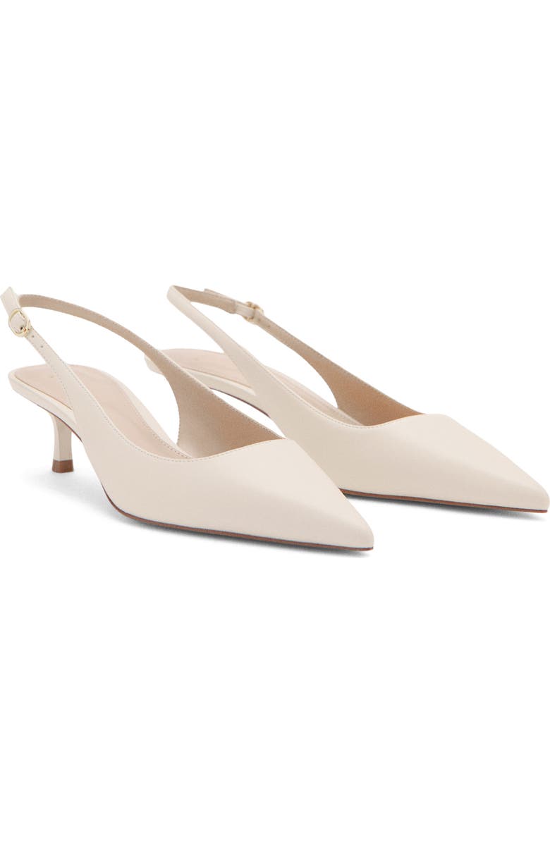 MANGO Mona Slingback Pump, Main, color, Ecru