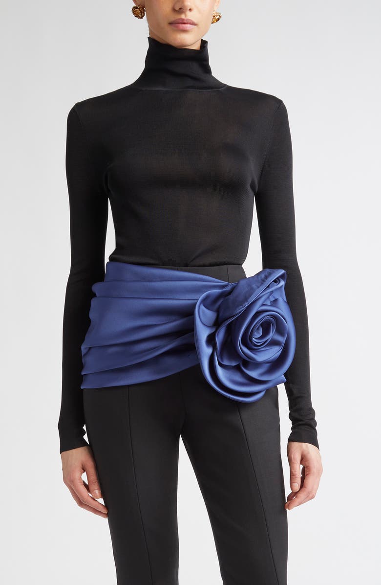 Carolina Herrera Turtleneck Sweater, Main, color, Black