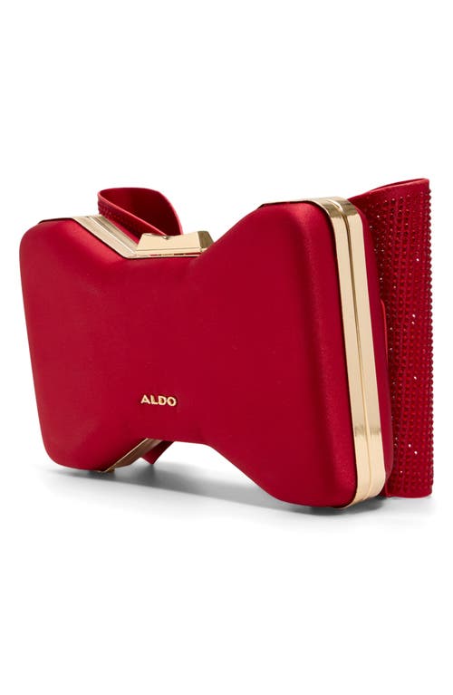 Aldo Bow Frame Clutch In Red