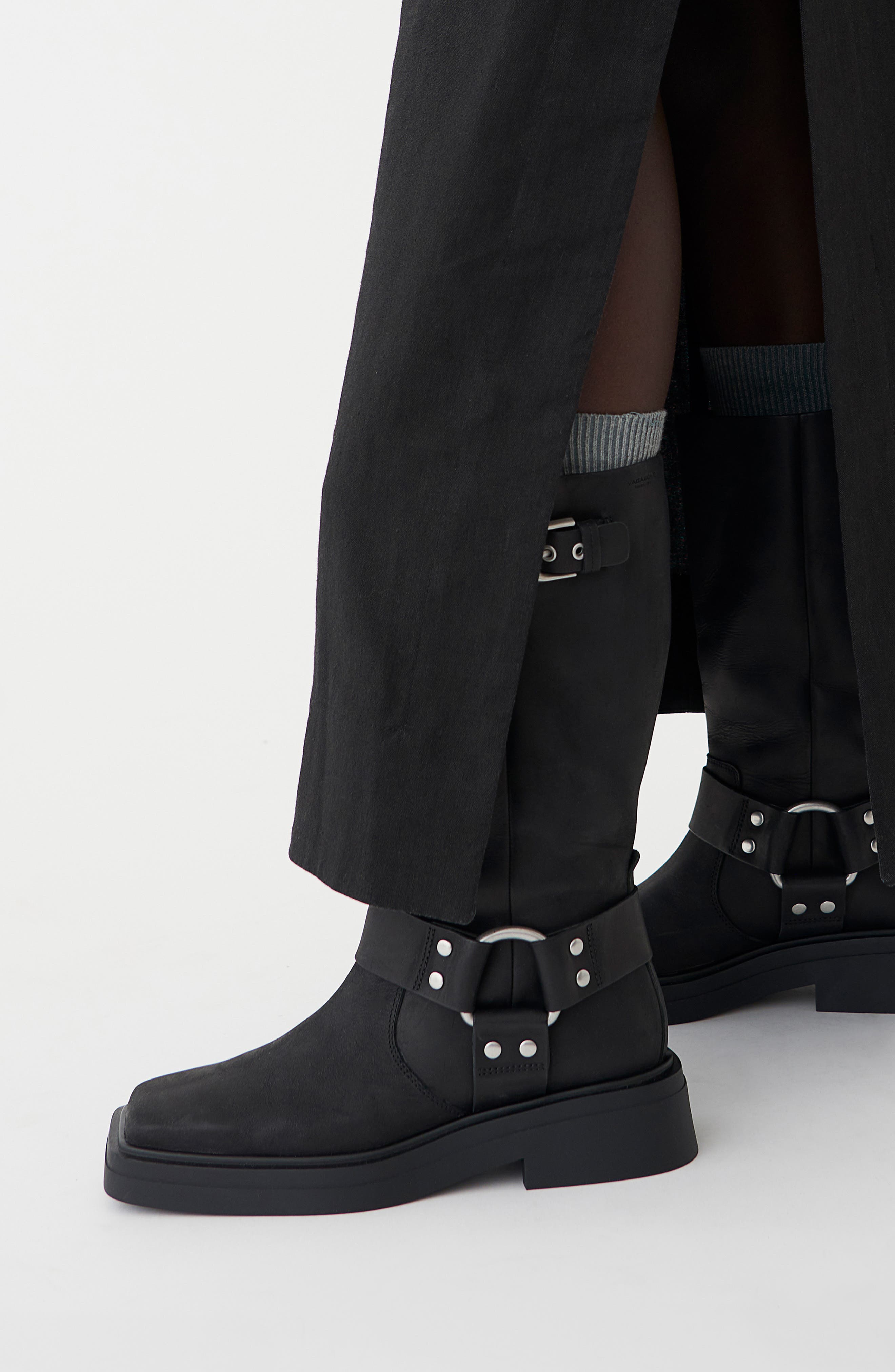 Vagabond Shoemakers Eyra Moto Boot, Alternate, color, Off Black