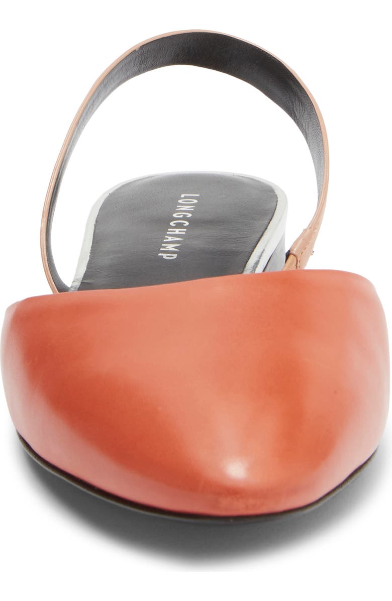 Longchamp Slingback Ballet Flat, Alternate, color, Orange