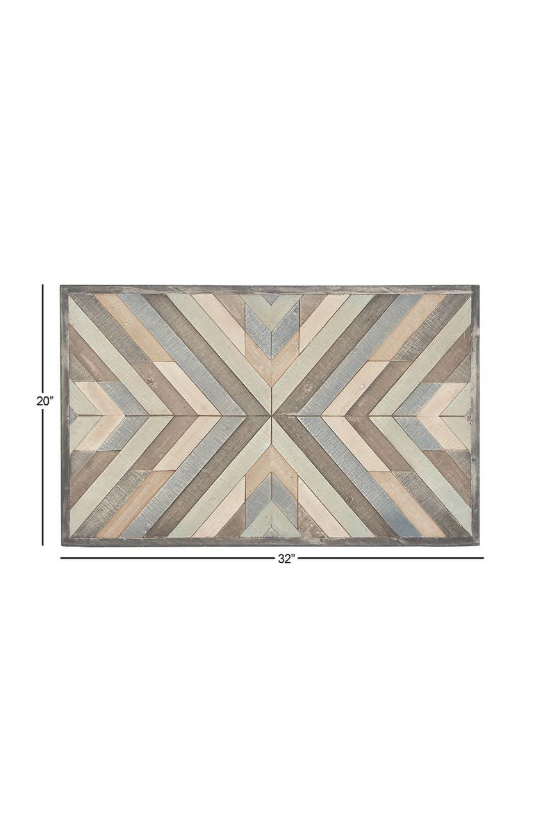 WILLOW ROW Multi Rustic Chevron Wall Art, Alternate, color, 