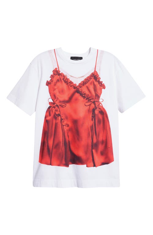 Shop Simone Rocha Negligee Trompe L'oeil T-shirt In White
