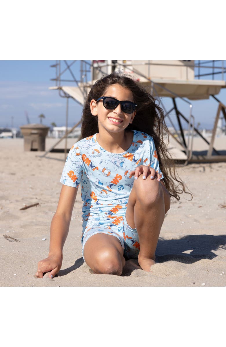 Bellabu Bear JAWS Kids 2-Piece Short Sleeve & Shorts Pajama Set, Alternate, color, Jaws