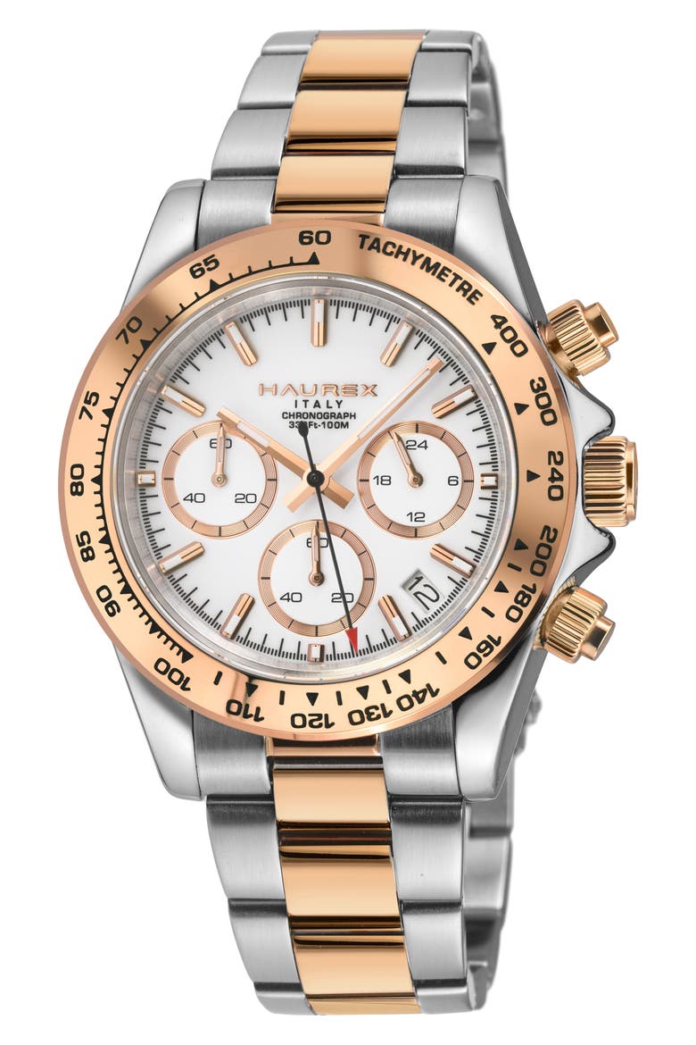 Rallye Chronograph Bracelet Watch, 39.5mm, Main, color, TWO TONE SS/ IPRG
