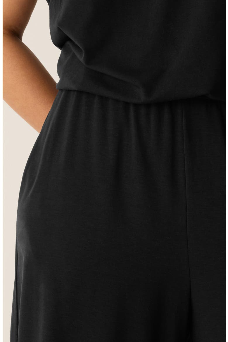 Flared Jersey Shorts, Alternate, color, BLACK