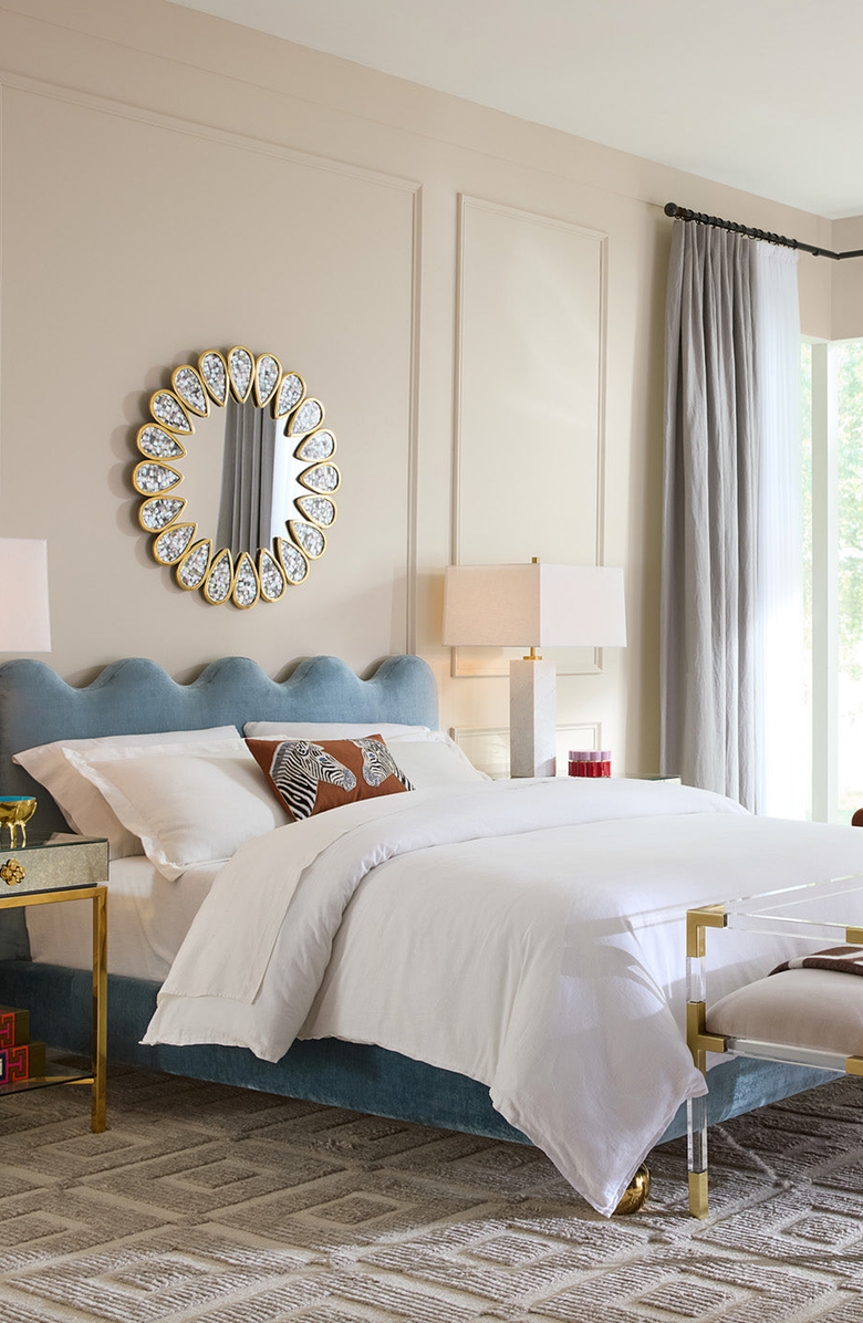 Jonathan Adler Zebra Beaded Pillow, Alternate, color,