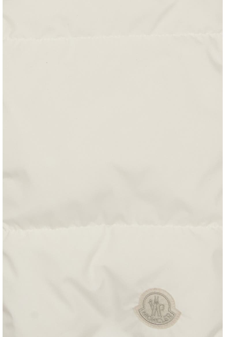 Quilted Down Hooded Scarf, Alternate, color, SILK WHITE