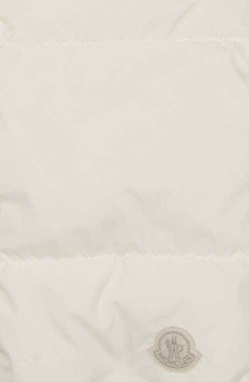 Moncler Quilted Down Hooded Scarf In Neutral